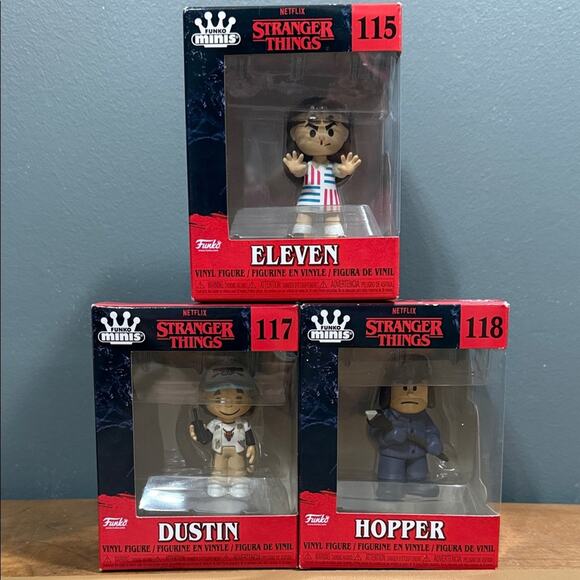 Funko Other - Netflix Stranger Things Funko Minis Eleven Dustin Hopper vinyl figure new in box